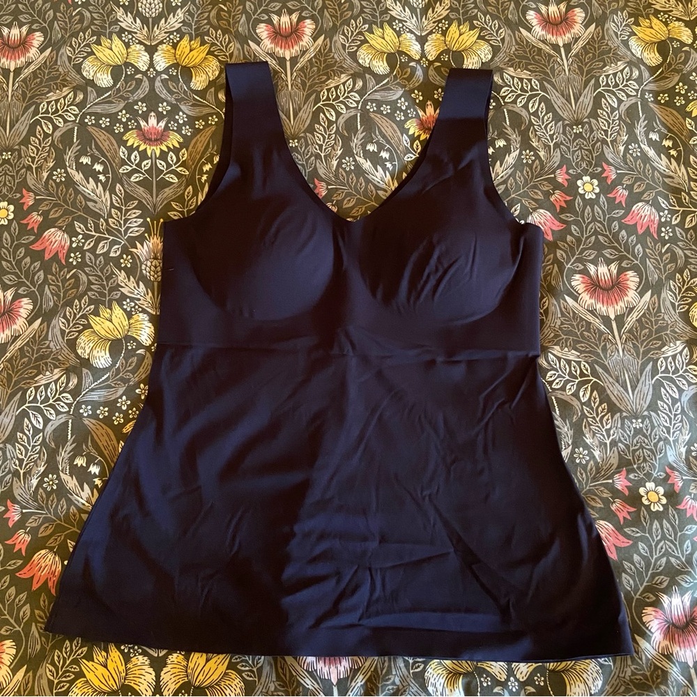 Knix black tank top with built in bra